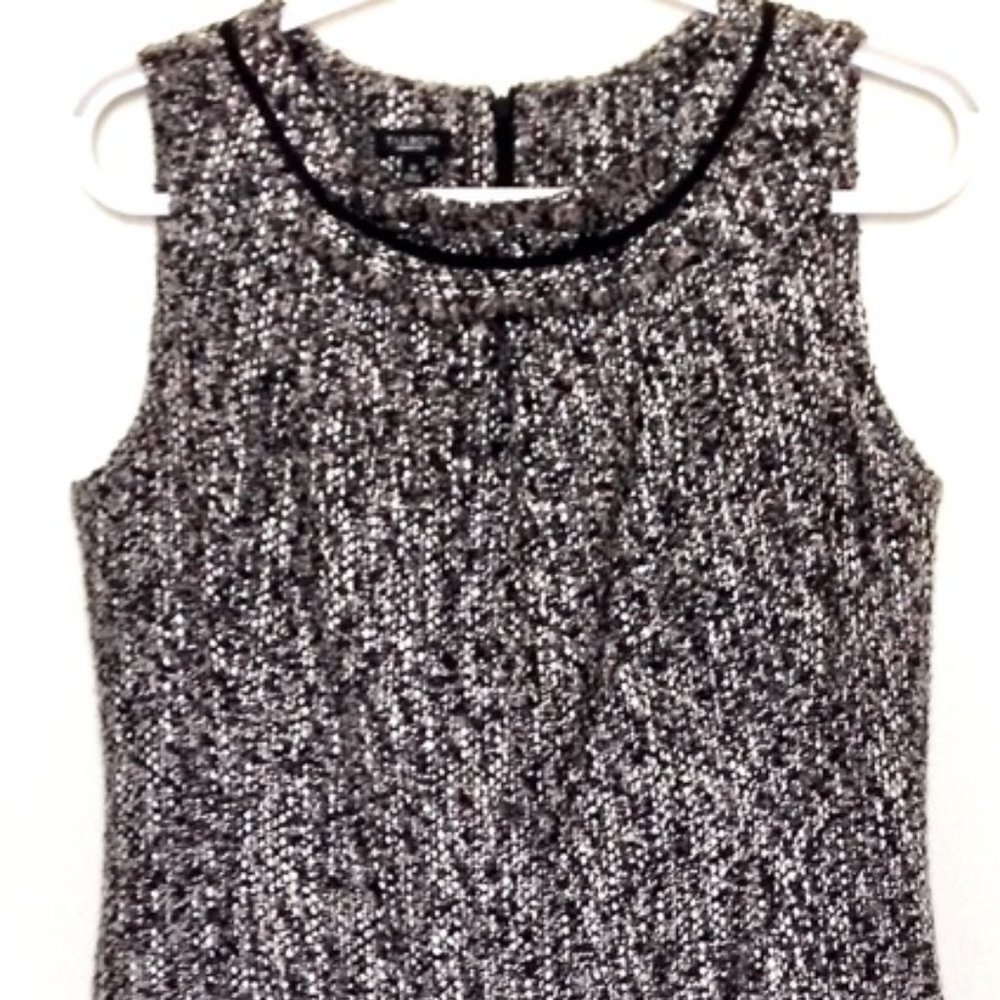 TALBOTS-Textured Wool Blend Jumper Dress - Picture 3 of 10